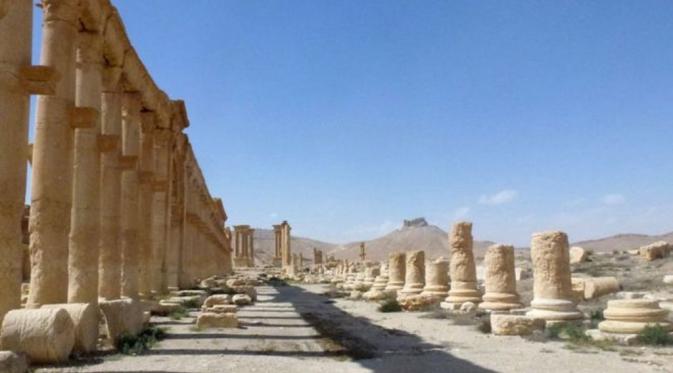 Bangunan kuno yang hancur di Palmyra. (AFP)