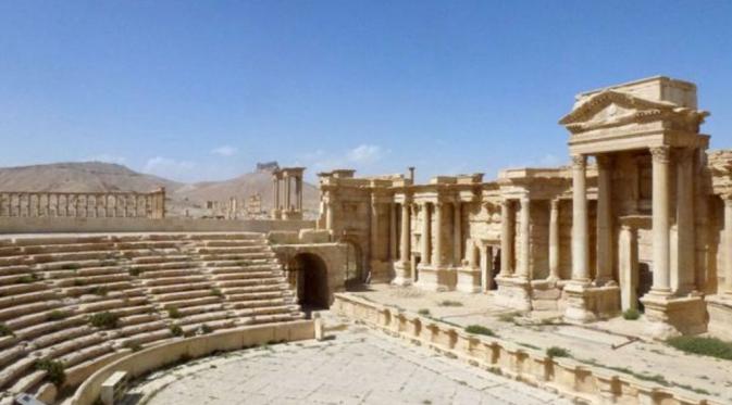 Teater di Palmyra yang digunakan ISIS untuk mengeksekusi sandera. (AFP)