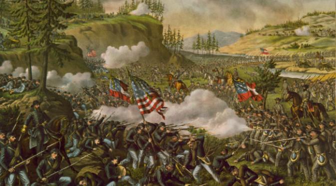 Ilustrasi Pertempuran Chickamauga selama Perang Sipil AS. (Sumber wearethemighty.com)
