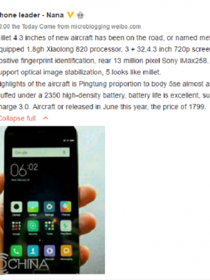 Inikah bocoran ponsel Xiaomi yang akan jadi pesaing iPhone SE? (Sumber: Gizmo China).