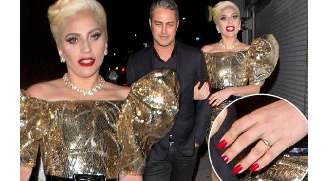 Kenakan Cincin Emas, Lady Gaga Diam-diam Telah Menikah? [foto: Mirror]