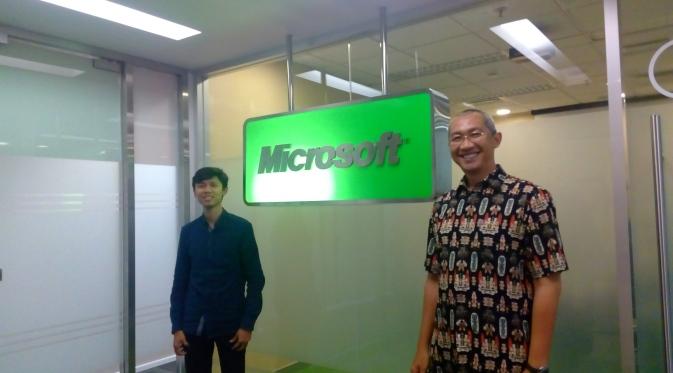 Tony Seno Hartono, National Technology Officer Microsoft Indonesia dan Prasetyo Andy Wicaksono, Head of IT Development, Jakarta Smart City. Liputan6.com/Mochamad Wahyu Hidayat