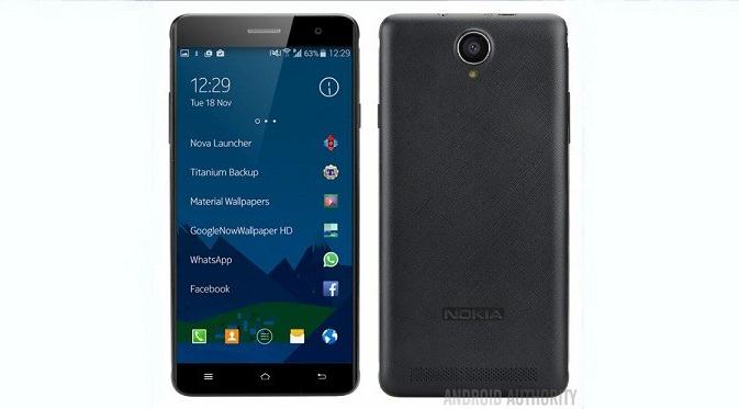 Render tampilan Nokia A1 yang bocor di internet (sumber: androidautorithy.com)