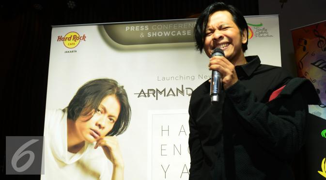 Armand Maulana meluncurkan single terbaru berjudul Hanya Engkau yang Bisa. [Foto: Herman Zakharia/Liputan6.com]