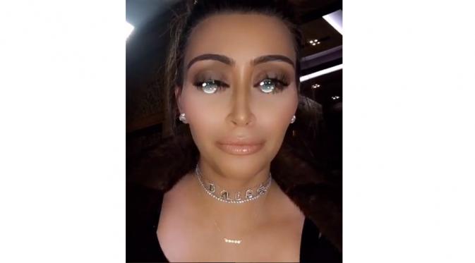 Kim Kardashian menangis, (Snapchat)