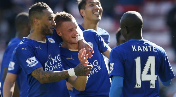 Leicester City kini berpeluang besar menjadi juara Liga Inggris musim ini. (Reuters)