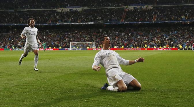 Cristiano Ronaldo sudah mencetak 31 gol untuk Real Madrid di ajang La Liga musim ini.(Reuters / Juan Medina)