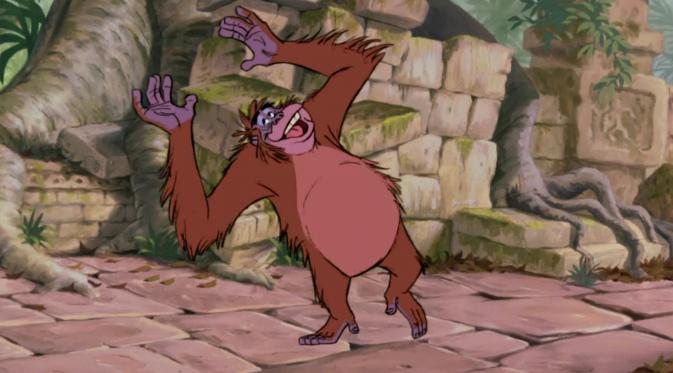 Karakter King Louie, spesies orangutan di film kartun The Jungle Book. (Disney)