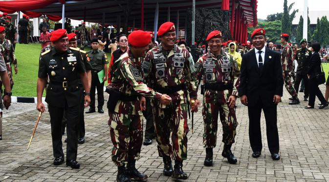 Panglima TNI Jenderal Gatot Nurmantyo saat menghadiri peringatan HUT ke-64 Kopassus di Cijantung, Jakarta Timur, Sabtu (16/4/2016). (Foto: Puspen TNI)