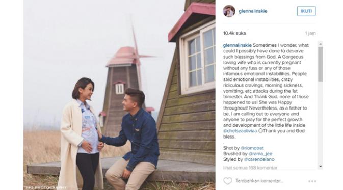 Chelsea Olivia mengandung buah hatinya yang pertama bersama Glenn Alinskie. (Instagram)