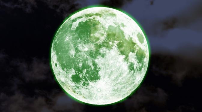 Bulan berwarna hijau pada 20 April 2016? (Credit: Space.com/Karl Tate)