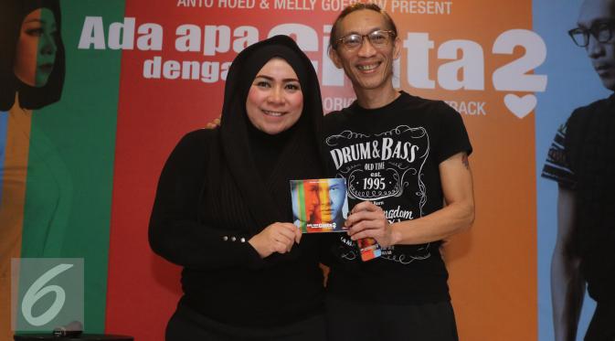 Anto Hoed dan Melly Goeslaw di peluncuran album soundtrack Ada Apa dengan Cinta? 2. [Foto: Herman Zakharia/Liputan6.com]
