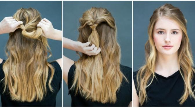 An inside out ponytail. (via: brightside.me)