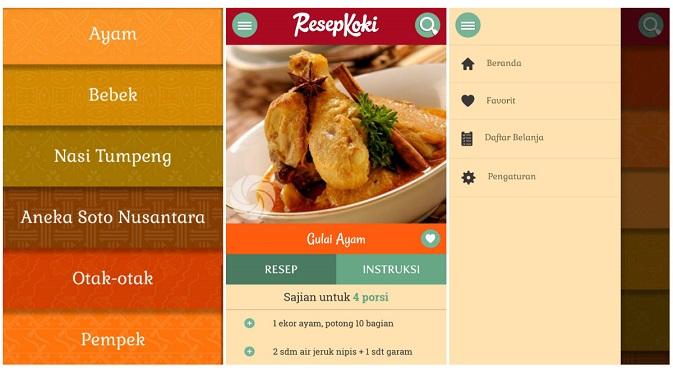 Screenshot aplikasi ResepKoki. (Liputan6.com/Dewi Widyaningrum)