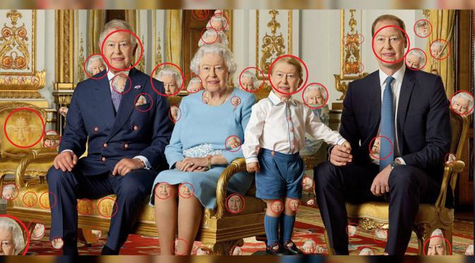 Bisa Anda Menemukan 90 Wajah Ratu Elizabeth? (dailymail)