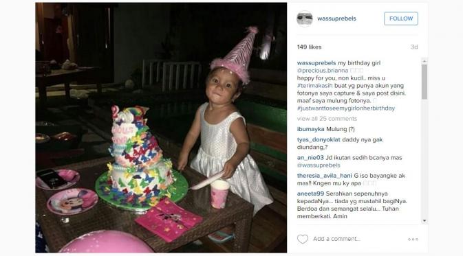 Anak Ulang Tahun, Kiki Mirano Curi Foto Sheila Marcia? [foto: instagram/wassuprebels]