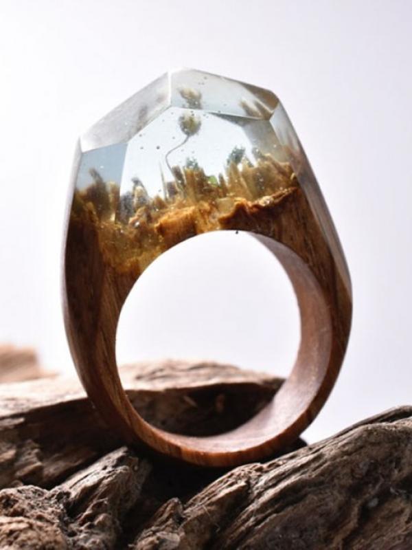 Cincin kayu yang terselip dunia tersembunyi. (via: boredpanda.com)