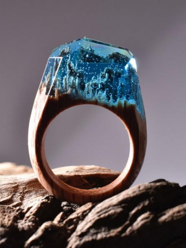 Cincin kayu yang terselip dunia tersembunyi. (via: boredpanda.com)