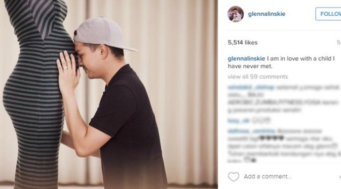 Glenn Alinskie ungkapkan perasaan bahagianya menantikan sang buah hati. (Instagram)