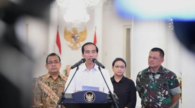 Jokowi memastikan 10 anak buah kapal WNI yang disandera kelompok Abu Sayyaf di Filipina saat ini sudah dibebaskan dan dalam kondisi baik. (Biro Pers Istana) Set