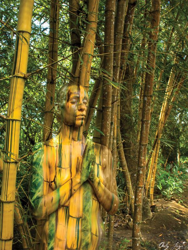 Manusia dan pohon bambu. (Via: boredpanda.com)