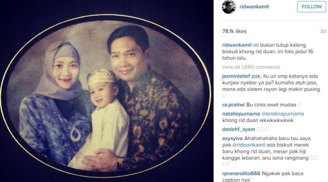 Ridwan Kamil dan Keluarga [foto: instagram]