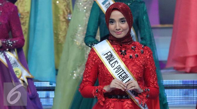 Finalis Puteri Musliham Indonesia 2016, Nafisah Al Hamid. [Foto: Herman Zakharia/Liputan6.com]