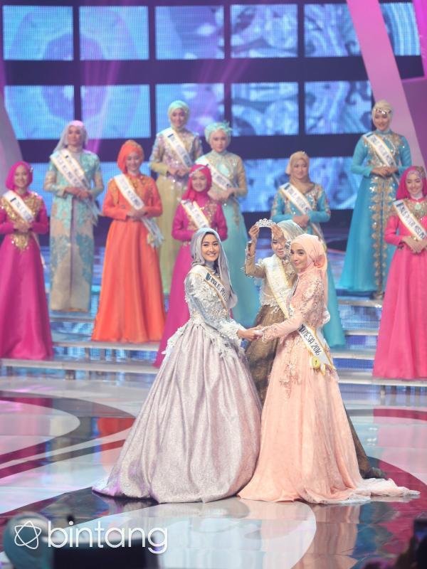 Tiga finalis Puteri Muslimah Indonesia 2016 (Andy Masela/Bintang.com)