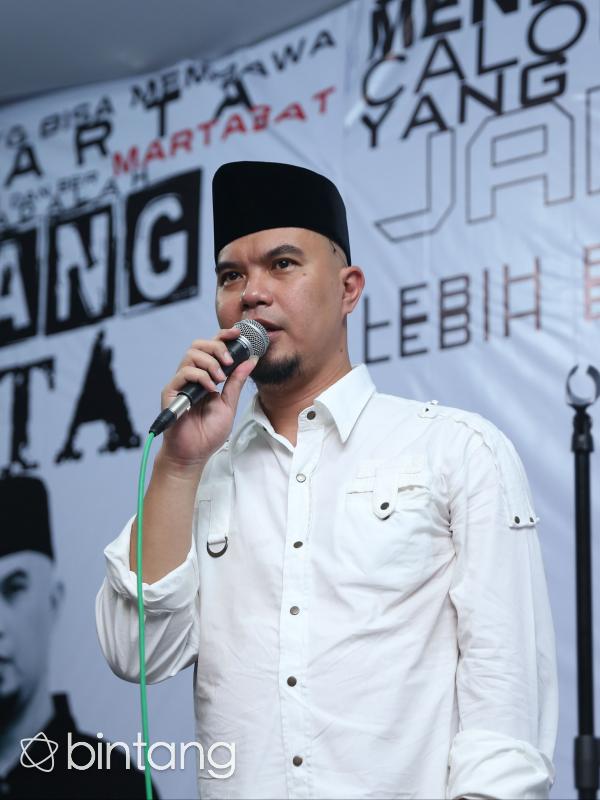 Ahmad Dhani mantap sebagai Cawabup (Calon Wakil Bupati) Bekasi dalam Pilkada 2017 mendatang. (Via: Andy Masela/bintang.com)