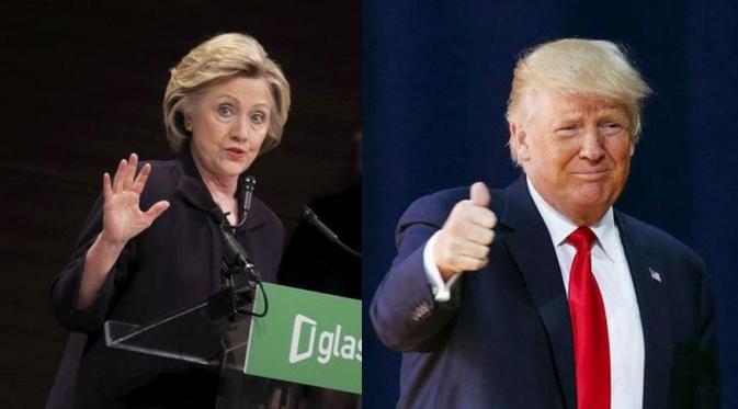 Donald Trump dan Hillary Clinton. Foto: via news18.com
