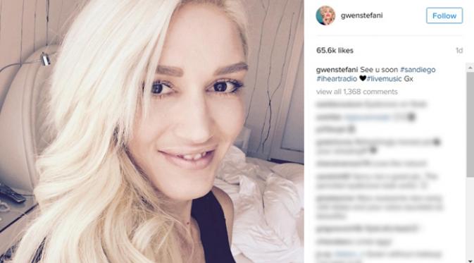 Gwen Stefani pamer kecantikan melalui foto tanpa make up di Instagram. (Instagram)