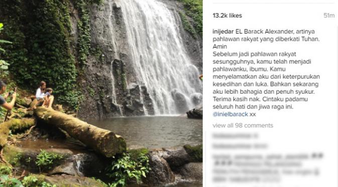 Jessica Iskandar ungkap perasaan cinta pada sang anak melalui akun Instagram pribadinya. (Instagram)