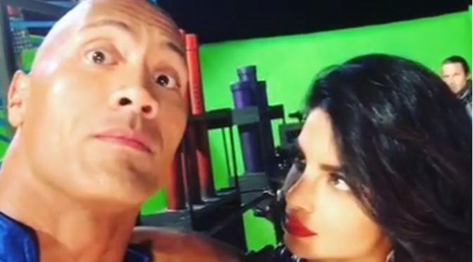 Dwayne Johnson dan Priyanka Chopra (Instagram)