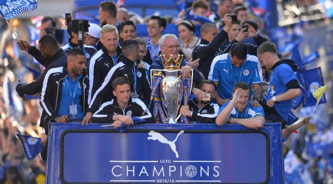 Parade juara Leicester City