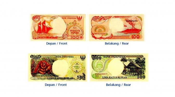 Uang Pecahan 100 dan 500 Rupiah. (Istimewa)