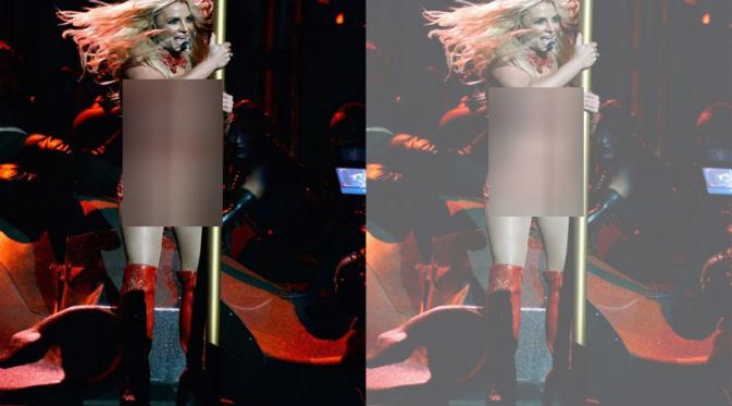 Tampilan Panas Britney Spears dengan Pool Dance dan Bikini Merah, (Mirror)