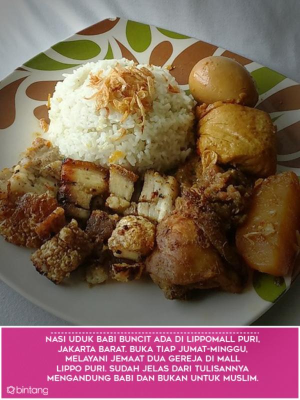 Sebelum Menghujat, Ketahui Dulu 7 Fakta Nasi Uduk Babi Buncit. (Design by Muhammad Iqbal Nurfajri/Bintang.com)