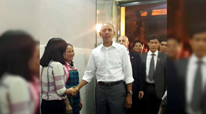 Presiden AS Barack Obama di Vietnam (sumber:instagram @davidclinchnews)