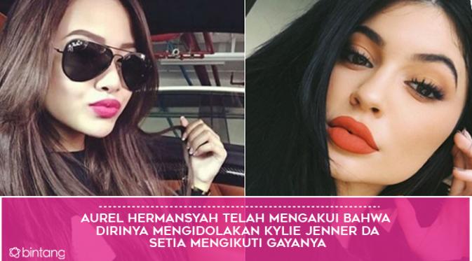 Aurel Hermansyah vs Kylie Jenner (Foto: Bintang Pictures, Desain: Muhammad Iqbal Nurfajri)