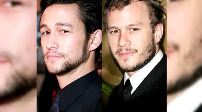Dua selebriti Hollywood yang serupa tapi tak sama, Joseph Gordon Levitt dan Heath Ledger (sumber: Smoosh)