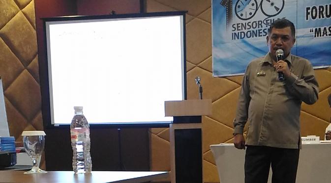 M. Iqbal Rasyid, selaku Koordinator Bidang Perizinan Komisi Penyiaran Indonesia Daerah (KPID) Provinsi Lampung [foto: Eka Laili Rosidha]
