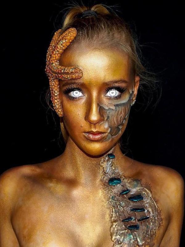 Hasil body painting Lara Wirth 4. Sumber : mymodernmet.com