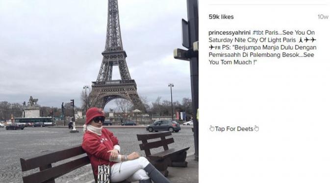 Syahrini ketika di Paris (Instagram/@princessyahrini)