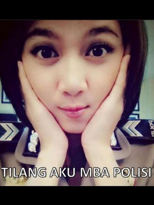 Meme polwan cantik | Via: istimewa