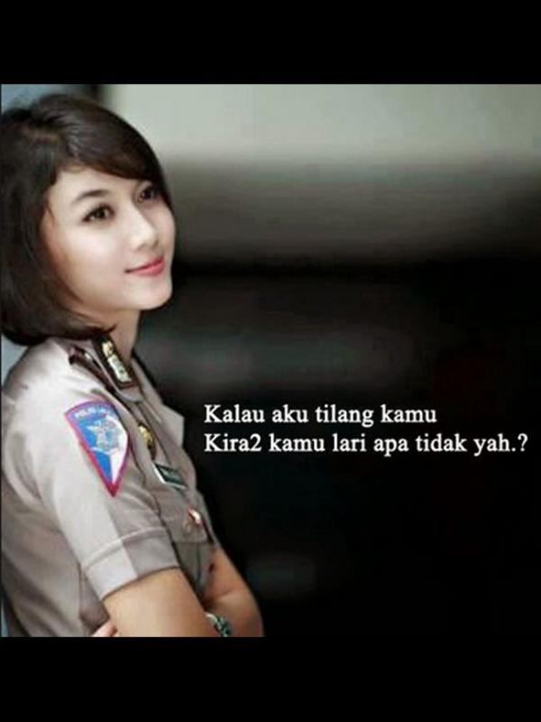 Meme polwan cantik | Via: istimewa