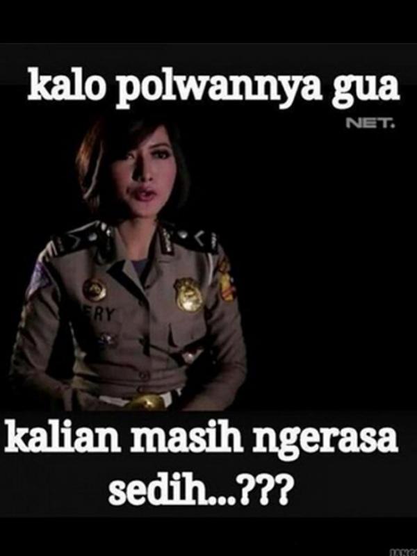 Meme polwan cantik | Via: istimewa