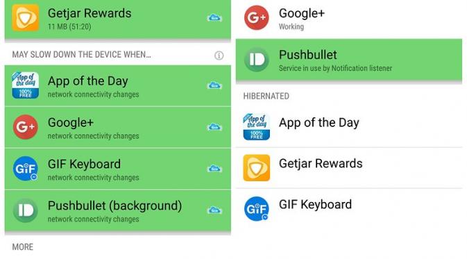 Aplikasi greenify untuk penghematan baterai smartphone Android (Sumber: Android Pit).