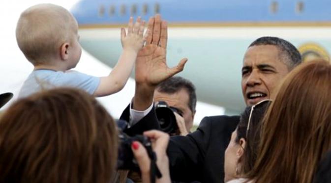 Presiden AS Barack Obama sudah lama dikenal sebagai sosok yang bisa dekat dengan anak kecil.