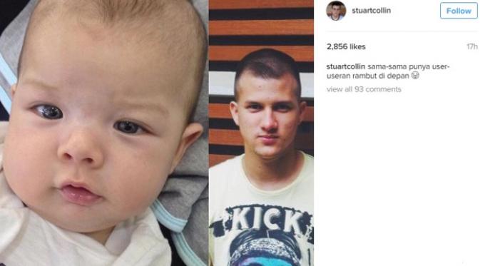 Stuart Collin mengungkapkan kasih sayangnya pada sang anak. (Instagram)