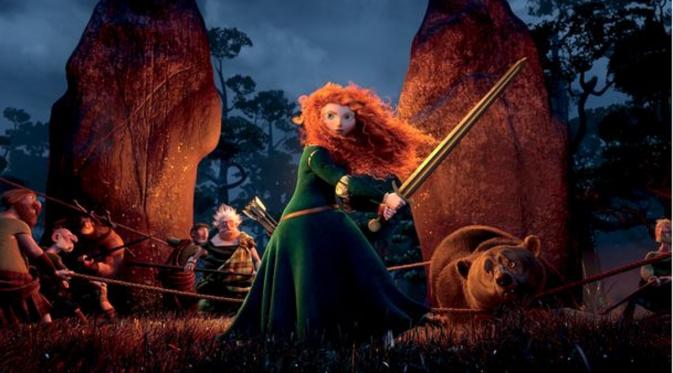 Merida dalam film animasi besutan Disney, Brave (Pinterest)
